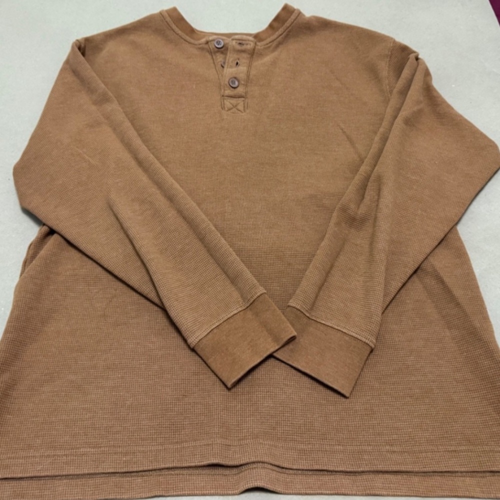 Bundle of 2 RedHead Mens Large Bundle Flannel Shirt and Henley Waffle